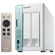 Qnap D2 PRO Сетевой RAID-накопитель, 2 отсека для HDD, с функцией USB Quick Access, HDMI-порт. Intel Celeron N3060 1,6 ГГц до 2,48 ГГц , 1 ГБ