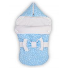 LovelyCare Конверт на выписку Бантики, голубой лето + бант 100051