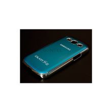 Накладка алюминий с надписью Samsung i9300 голубая