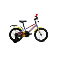 Детский велосипед FORWARD Meteor 16 серо-голубой желтый (2020)