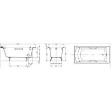 Чугунная ванна Jacob Delafon Biove E2938 170x75 с отверстиями под ручки