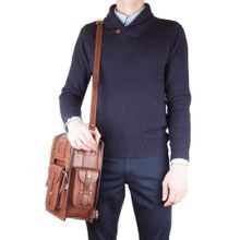 Ранец-портфель Джон коричнево-синий