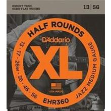 EHR360 Half Round Комплект струн для электрогитары, Jazz Medium, 13-56, DAddario