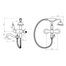 Душевая система Aksy Bagno Prestigio Ps701-2002-2001 Bronze