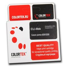 картридж Colortek CLI-8BK без чипа, для Canon Pixma iP 4200 5200, Black