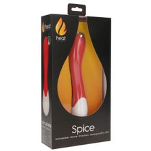 Красный вибратор G Spice с функцией нагрева - 20,8 см.