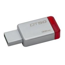 KINGSTON USB 3.1 3.0 2.0  32GB  DataTraveler  DT50 металл с красным BL1