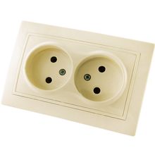 ТАЙМЫР SQ1814-0113 розетка 2 гнезда без заземления с у слоновая кость   ТАЙМЫР SQ1814-0113 розетка 2 гнезда без заземления с у слоновая кость