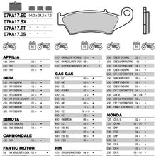 BREMBO Тормозные колодки BREMBO 07KA17SD