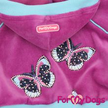 Костюм для собак ForMyDogs Бабочки велюровый розовый 318SS-2018