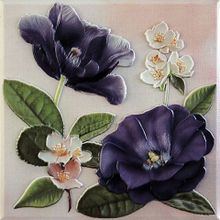 Керамическая плитка Fabresa Violetta Placa Decor Morado декор 20х20