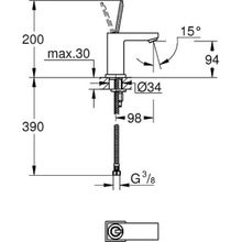 Смеситель Grohe Eurocube Joy для раковины, 23656000