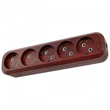 Колодка розеточная   ЭКО 5-местный, бук, SQ1806-0067 |  код. SQ1806-0067 |  TDM