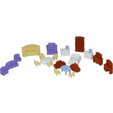 Набор мебели для кукол №5 (21 элемент) (в пакете)