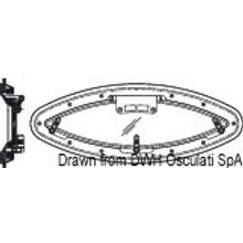 Osculati LEWMAR Flagship elliptical hatch 160 x 425 mm, 19.511.21