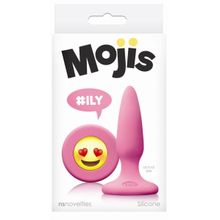 NS Novelties Розовая силиконовая пробка Emoji Face ILY - 8,6 см. (розовый)