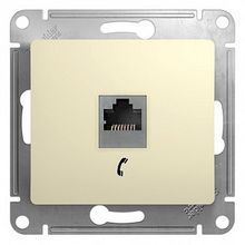Розетка телефонная 1xRJ11 GLOSSA, бежевый |  код. GSL000281T |  Schneider Electric