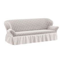 ПМ: Ми Текстиль Чехол на трехместный диван жаккард с юбкой