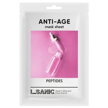 Маска для лица тканевая антивозрастная с пептидами L.Sanic Peptides Anti-Age Mask Sheet 5шт
