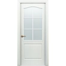 Дверь межкомнатная ламинированная Колорит 11-4 белая остекленная