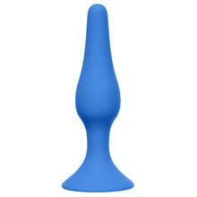 Lola toys Синяя анальная пробка Slim Anal Plug Medium - 11,5 см.