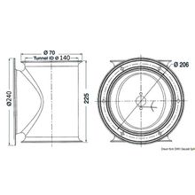 Osculati Lewmar tunnel for stern thruster Ø 140 mm, 02.043.01