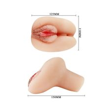 Мастурбатор вагина + анус с выносным пультом телесный