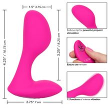 Розовый массажер G-точки Remote G Spot Arouser - 10,75 см. (розовый)