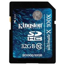 Карта памяти SD 32Gb Kingston SDHC Class 10 Ultimate 100Х