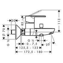 Смеситель Hansgrohe Talis E2 31642000 для ванны с душем