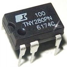 TNY280PN, ШИМ-контроллер Low Power Off-line switcher, 14-36.5Вт (132КГц) [DIP-8C, 7 Leads]