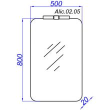 Aqwella Зеркало для ванной Аликанте 50