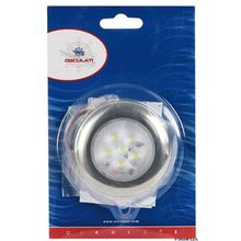 Osculati Ceiling light SS ring 6 LEDs blue, 13.179.53