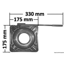 Osculati SS rotating base guided + snap lock, 48.648.03