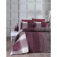 Комплект постельного белья DO&CO Сатин DELUX  ROXY семейный цвет бордовый