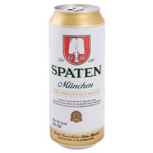 Пиво Шпатен Мюнхен, 0.500 л., 5.2%, лагер, светлое, железная банка, 24