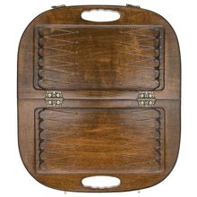 Шахматы + нарды резные "Овальные" 40