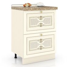 Любимый Дом Кухня Ассоль жемчуг ЛД-231-170 Стол 2 ящика 60 см. ID - 287220