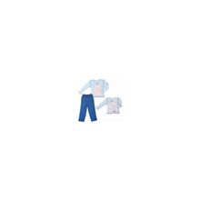 Пижама Белый слон Слоник для мальчика, 104, серый синий (4 шт. в упаковке)