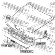 Трос Открывания Замка Капота Bmw 5 E39 1995-2003 Febest арт. 1999E39