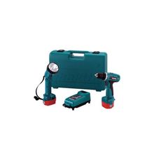 Дрель аккумуляторная MAKITA 6270 DWPLE (12V, БЗП-10мм, 30нм, 1.5кг, 2акк-1.3A ч, кейc, фонарь)