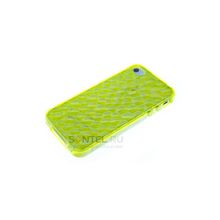 Силиконовая накладка для iPhone 4 4S вид №27 light green