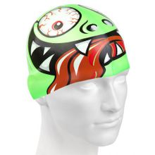 Юниорская силиконовая шапочка Mad Wave Green Face M0575 01