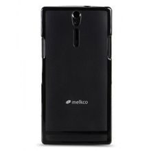 Силиконовый чехол-накладка для Sony Xperia S Melkco Poly Jacket TPU (Black Mat)