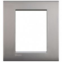 Рамка 3+3 модуля LIVING LIGHT, горизонтальная, матовый никель |  код. LNC4826NK |  Bticino