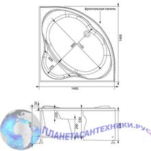 Панель фронтальная Aquanet Palau 140 черная