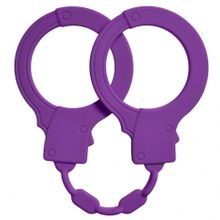 Фиолетовые силиконовые наручники Stretchy Cuffs Purple (75588)