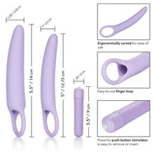 California Exotic Novelties Набор силиконовых расширителей Dr. Laura Berman Isabelle Set of 2 Vibrating Silicone Dilators (сиреневый)