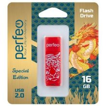 16Gb Perfeo C04 Red Tiger USB 2.0 (PF-C04RT016)