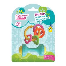 LUBBY Игрушка-Погремушка LUBBY "Колечки и гантелька" 3+ 2шт арт.14788 14788